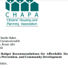 CHAPA Recommendations to Governor Baker on FY2023 State Budget